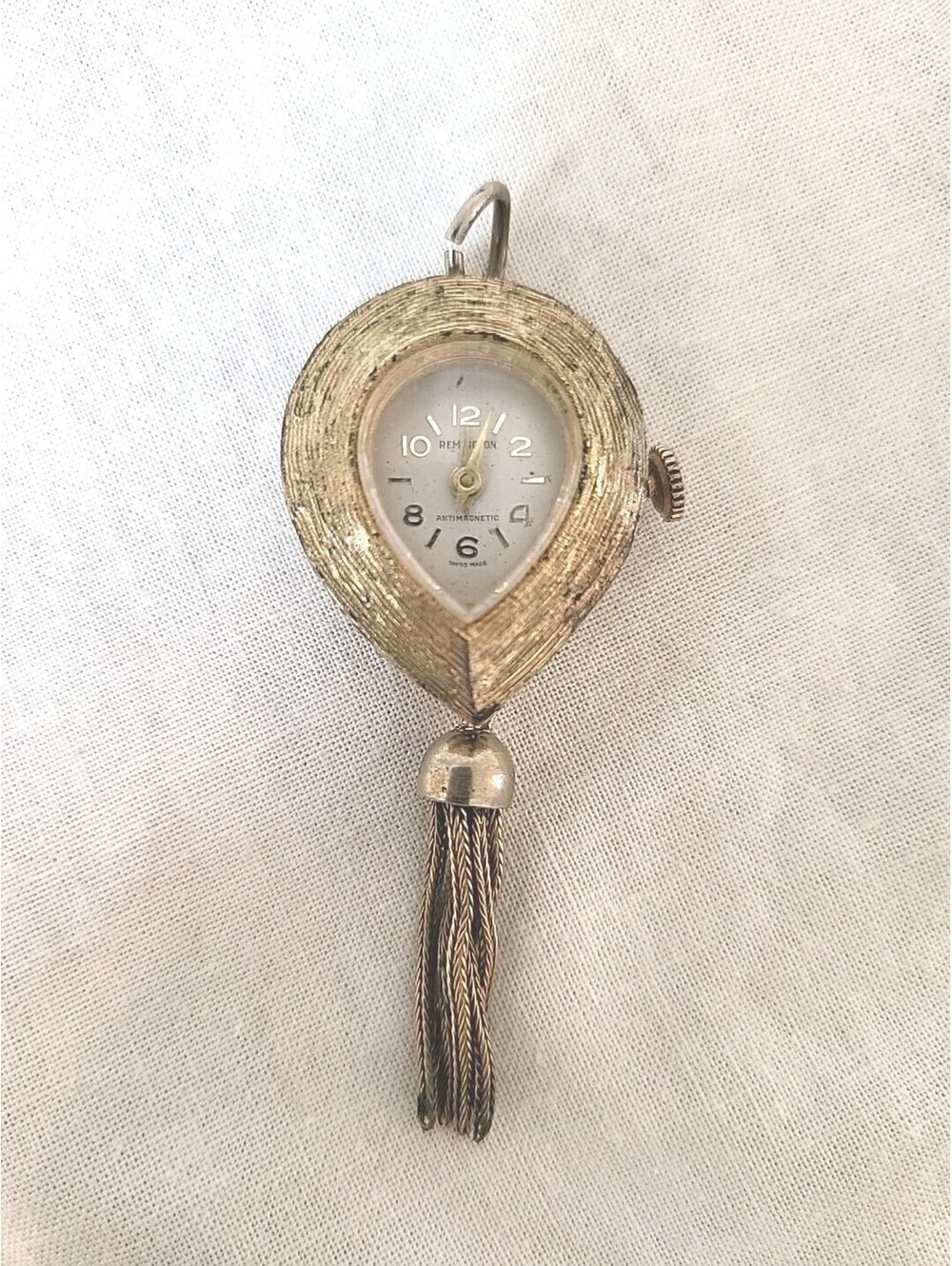 Vintage Remington Antimagnetic Swiss  Manual Wind Pendant Watch Not Running J18